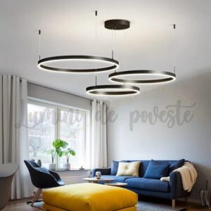Candelabru LED 208W Minimalist Black 40+60+80