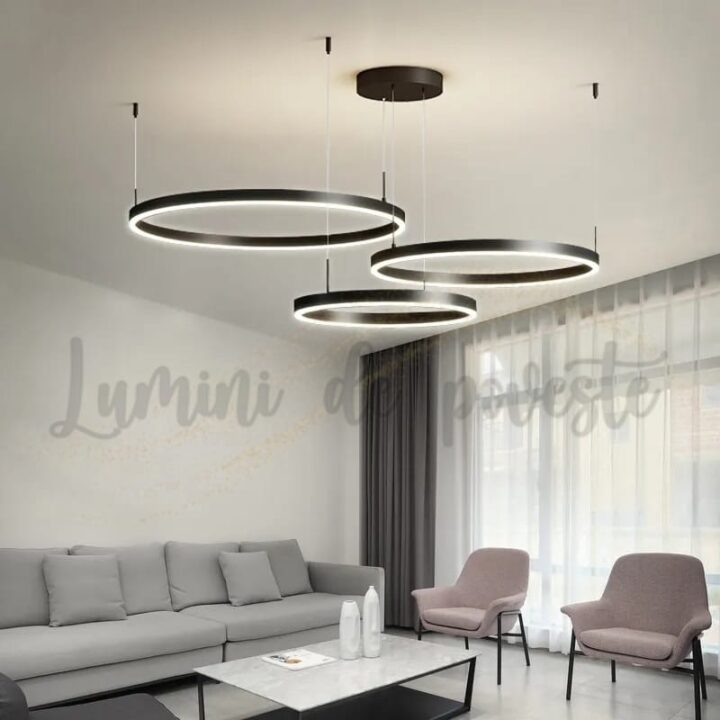 Candelabru LED 208W Minimalist Black 40+60+80