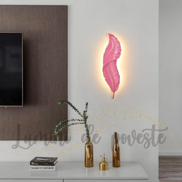 Aplica Mini Pink Feather