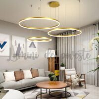 Candelabru LED 208W Minimalist Gold 40+60+80