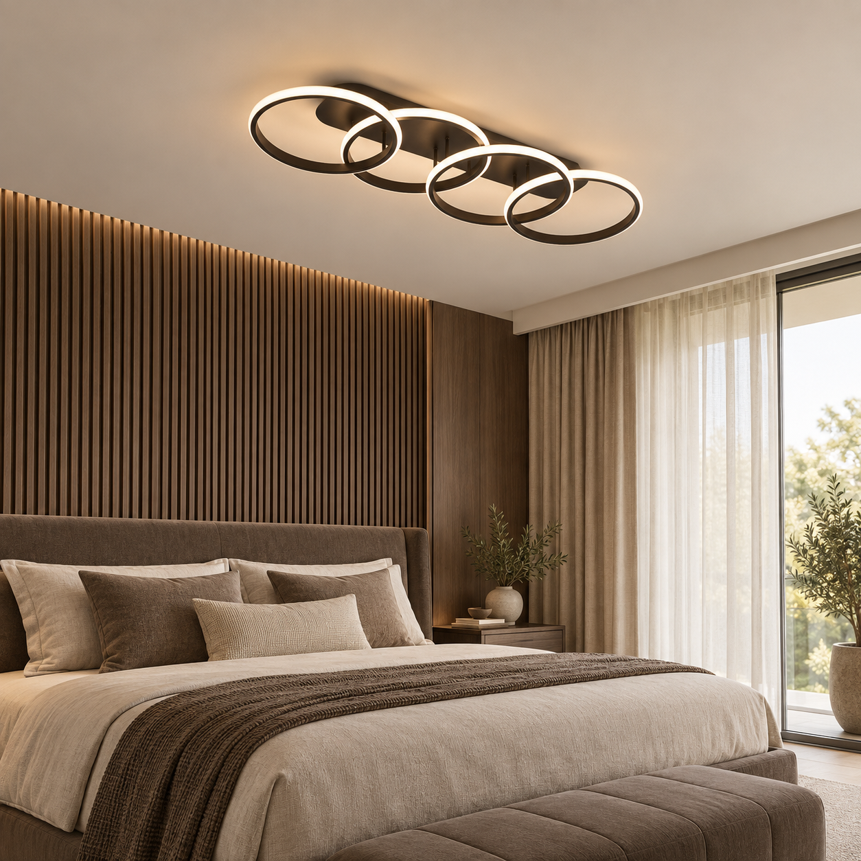 Lustra LED 104W Minimalist 4 Black, Telecomanda Lustra LED 104W Minimalist 4 Black, Telecomanda