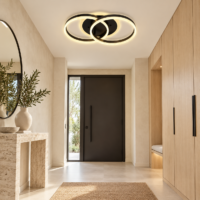 Lustra LED 120W Minimalist 2 Black, Telecomanda