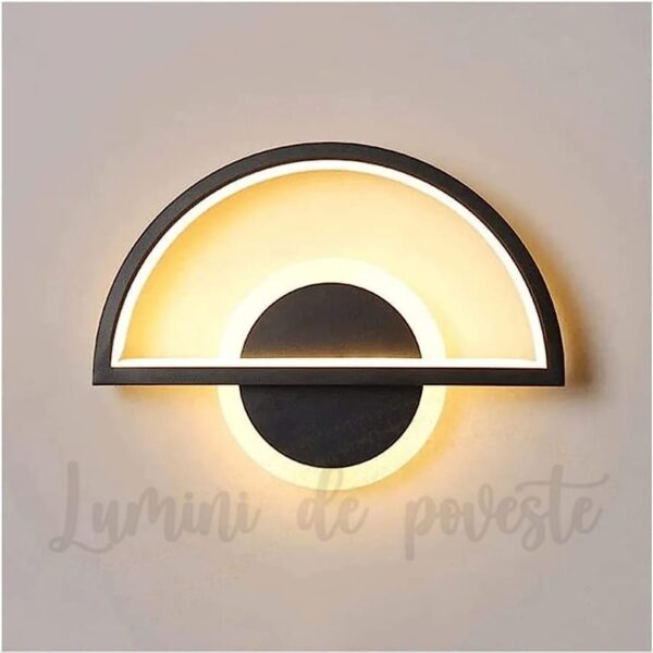 Aplica LED 34W Black Half