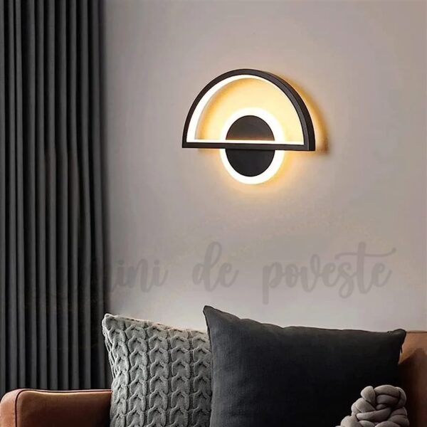 Aplica LED 34W Black Half