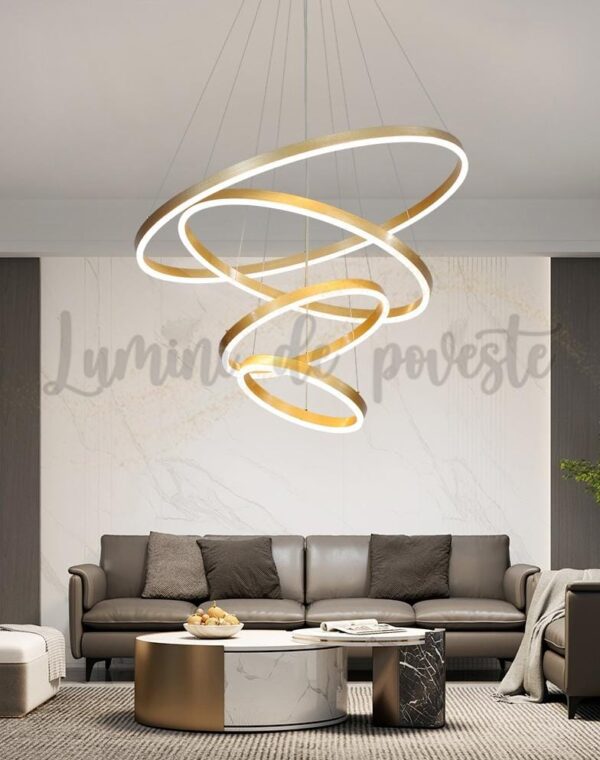 Candelabru LED 288W Minimalist 4 Gold