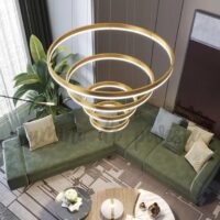 Candelabru LED 288W Minimalist 4 Gold