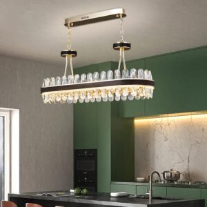 Candelabru LED Krystal Leather Dining 90x35