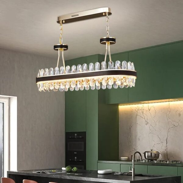 Candelabru LED Krystal Leather Dining 90x35