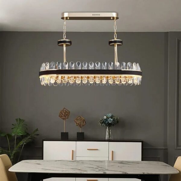 Candelabru LED Krystal Leather Dining 90x35