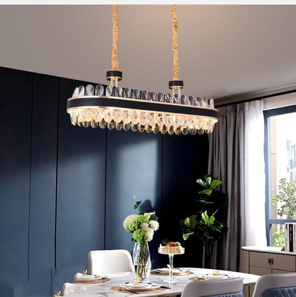 Candelabru LED Krystal Leather Dining 90x35