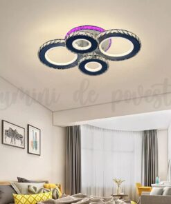 lustra led krystal 4 crom rgb