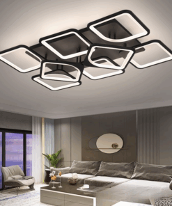 lustra led module 8 negru
