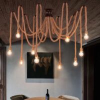 candelabru vintage sfori retro rope