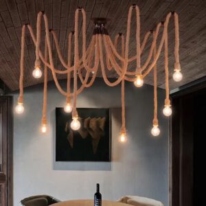 candelabru vintage sfori retro rope