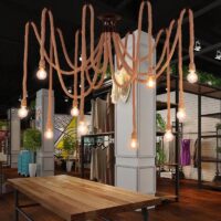 candelabru vintage sfori retro rope
