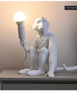 Veioza Monkey White