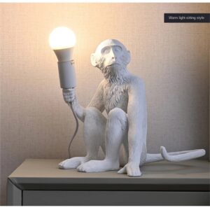 Veioza Monkey White