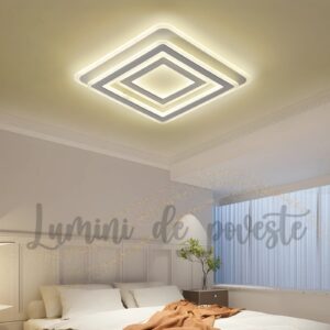 Plafoniera LED 200W Illusion Patrat