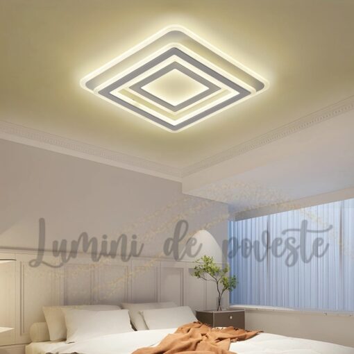 Plafoniera LED 200W Illusion Patrat