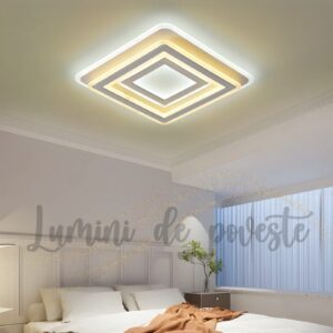 Plafoniera LED 200W Illusion Patrat