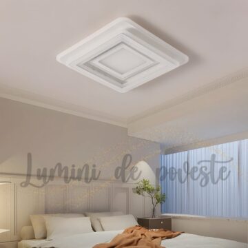Plafoniera LED 200W Illusion Patrat