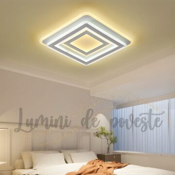 Plafoniera LED 200W Illusion Patrat