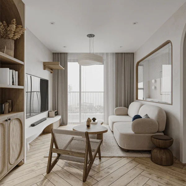 Amenajarea livingului intr-un apartament la bloc