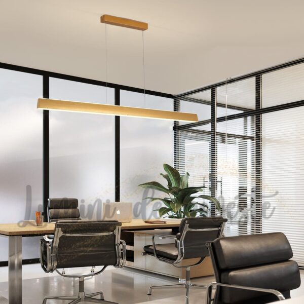 Candelabru LED 96W Minimalist Liniar Gold Edge