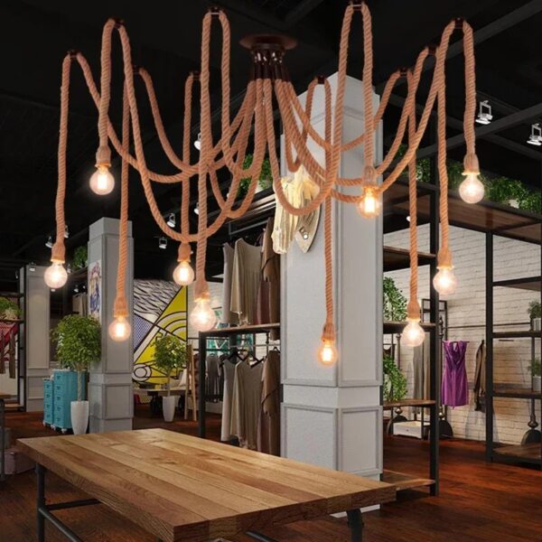 candelabru vintage sfori retro rope