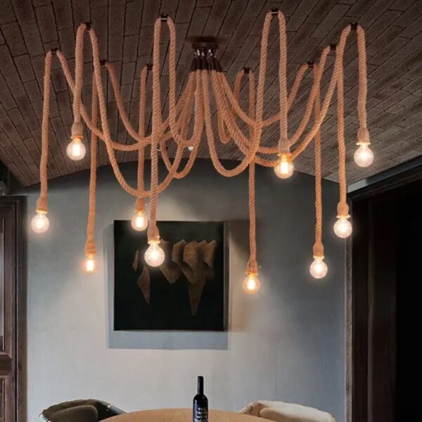 candelabru vintage sfori retro rope