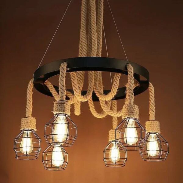 candelabru vintage sfori retro rope