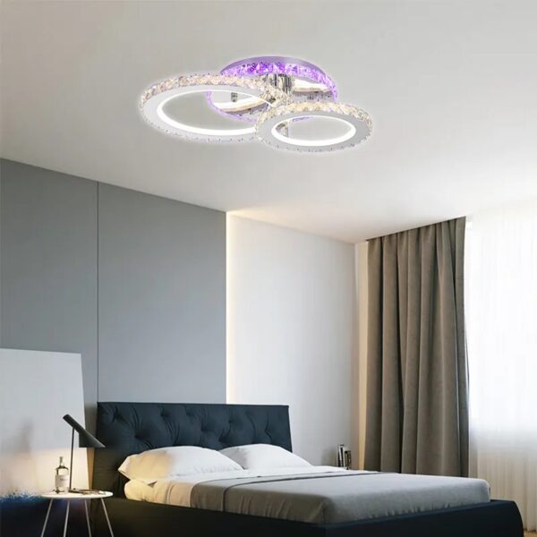 Lustra LED 60W Krystal 2 Alb RGB
