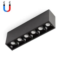 Spot LED 6W Negru Liniar pentru sina Magnetica