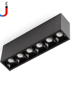 Spot LED 6W Negru Liniar pentru sina Magnetica
