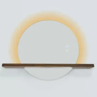 Oglinda LED 10W baie Wooden