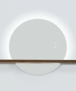 Oglinda LED 10W baie Wooden