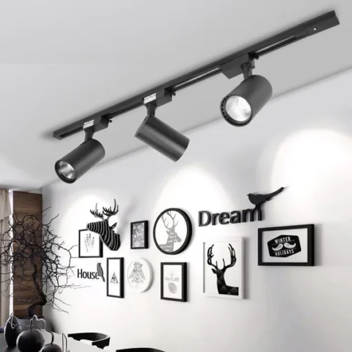 Spot LED pe sina 15W Negru
