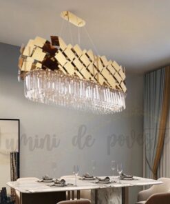 Candelabru Lorette Dining Auriu Lucios LM 80x30