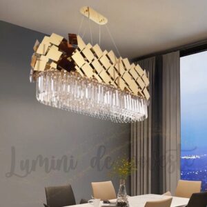 Candelabru Lorette Dining Auriu Lucios LM 80x30