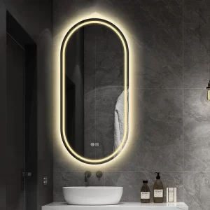 Oglinda LED 20W de baie Oval