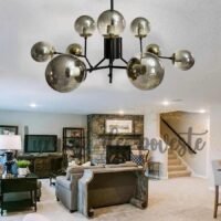 Candelabru Glass Black 9