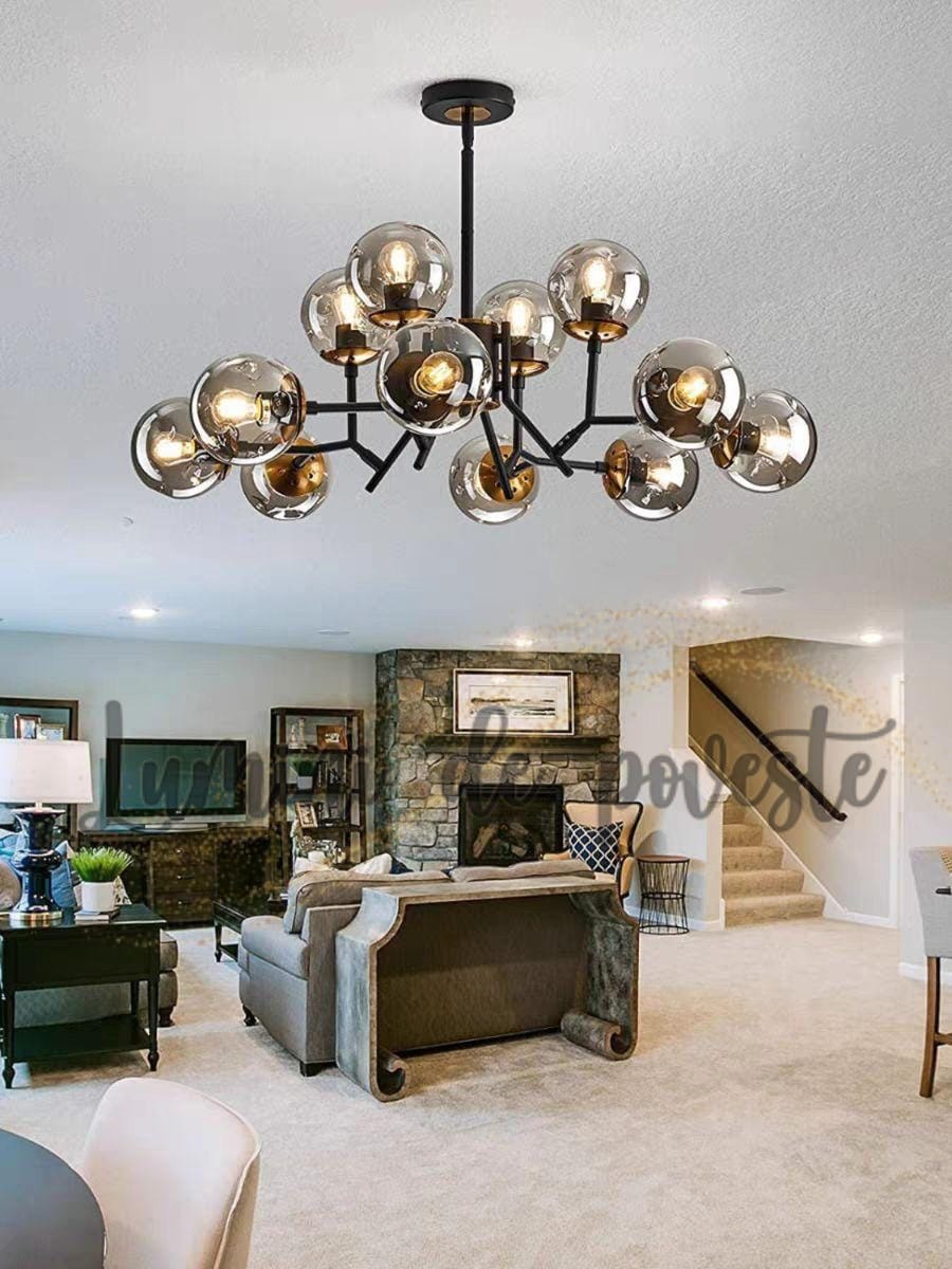 Candelabru Glass Black 12 Candelabru Glass Black 12