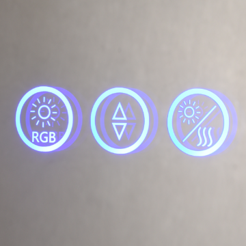 Oglinda LED 35W de baie rotunda cu RGB