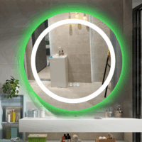 Oglinda LED 35W de baie rotunda cu RGB