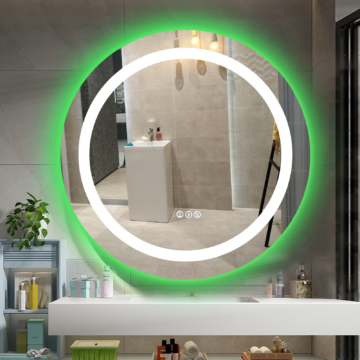 Oglinda LED 35W de baie rotunda cu RGB