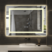 Oglinda LED 47W de baie cu RGB