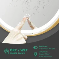 Oglinda LED 10W de baie Luxury Round