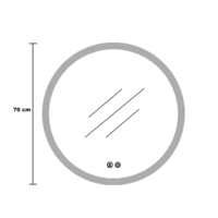 Oglinda LED 33W de baie Ripple