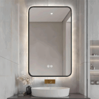 Oglinda LED 47W de baie Visage Black