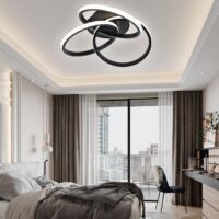 Lustra LED 84W Infinite Minimalist 3 Black Slim